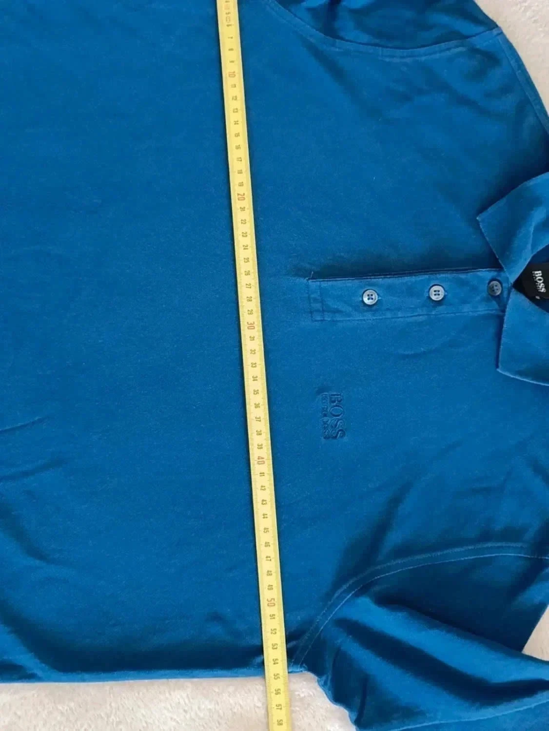 Hugo Boss blue Polo with embroidered Logo Size S – photo 12